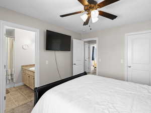 Bedroom featuring ensuite bathroom