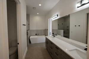 master bathroom weperate tub and shower