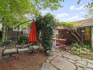 View of yard featuring a patio