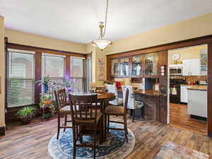 Dining room with wood finished floors