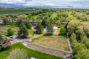 Aerial view featuring a rural view