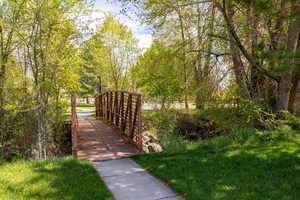 Yard backs to the American Fork River