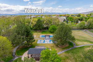 Birds eye view of property