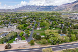 Bird's eye view with a mountain view and a residential view