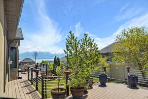 Deck with a mountain view