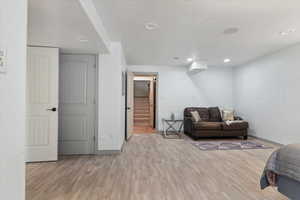 Basement primary bedroom