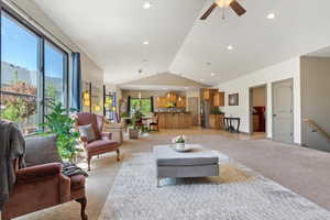 Huge great room with plenty of space for all your entertaining needs.