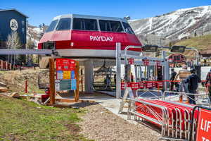 Exterior space with a mountain view