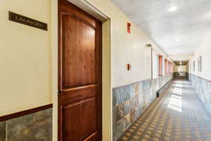 Corridor with recessed lighting