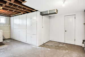 Basement with washer / dryer