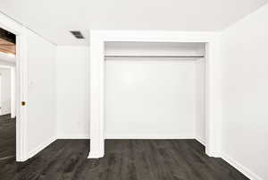 Closet featuring visible vents