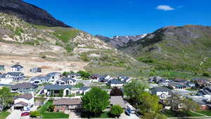Bird's eye view with a mountain view and a residential view