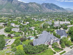 Bird's eye view with a mountain view and a residential view