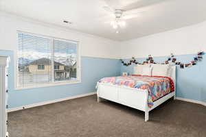 Bedroom with walk-in closet
