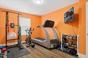 Flex room on main level: den, exercise room, office, etc..