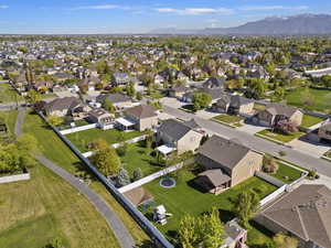 Bird's eye view featuring community bike/walking path