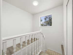 Stairs with baseboards