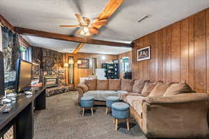 Family Room Facing Entryway to Dining/Kitchen.