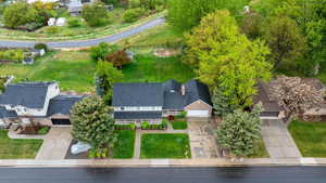 Birds eye view of the home and the 20 mile paved Murdock Canal Trail that runs directly behind it
