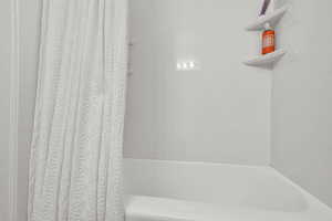 Full bath with a washtub