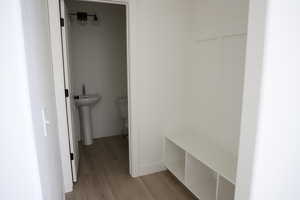 Interior space featuring wood finished floors