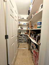 Storage area off mudroom and kitchen