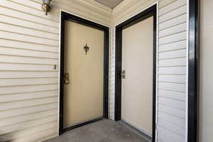 View of exterior entry