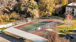 View of tennis court
