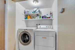 In-unit laundry area