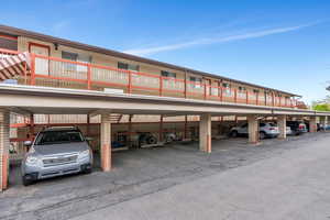 View of covered parking space