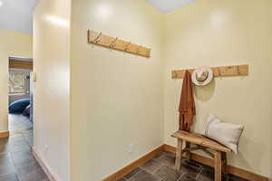Mudroom just inside from the garage door