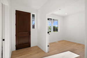 Entry Office with Double Doors.  Photo is of a Completed Willow Plan in a Different Location.  Options and Colors will Vary.