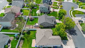 Aerial view with a residential view