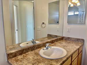 Bathroom featuring vanity
