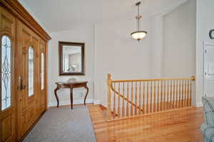 Entryway, stairs to downstairs