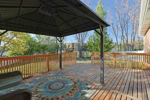 View of wooden deck