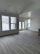 Living room and dining area