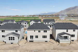 Aerial view with a mountain view and a residential view