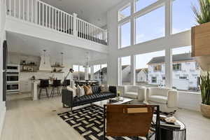 Living room and kitchen-virtually staged photos