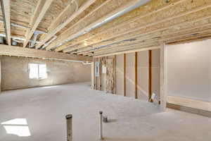 Below grade area with electric panel