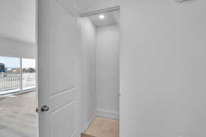 Interior space with recessed lighting and baseboards