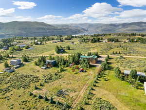 Bird's eye view with a mountain view and a rural view