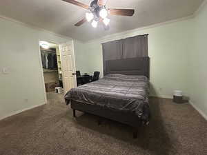Bedroom with spacious walk in closet