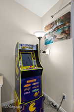 Rec room with baseboards