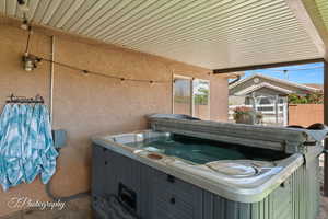 View of patio / terrace featuring fence