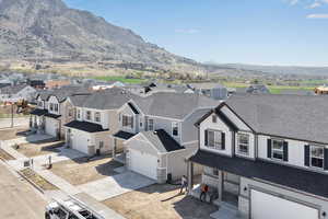 Aerial view with a mountain view and a residential view