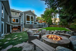 Backyard fire pit