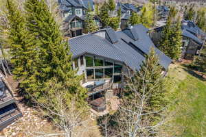 Aerial view with a residential view