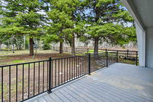 Wooden terrace with fence