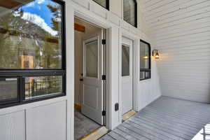 View of exterior entry
